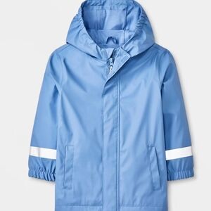 Cat & Jack Light Blue Raincoat with White Accents